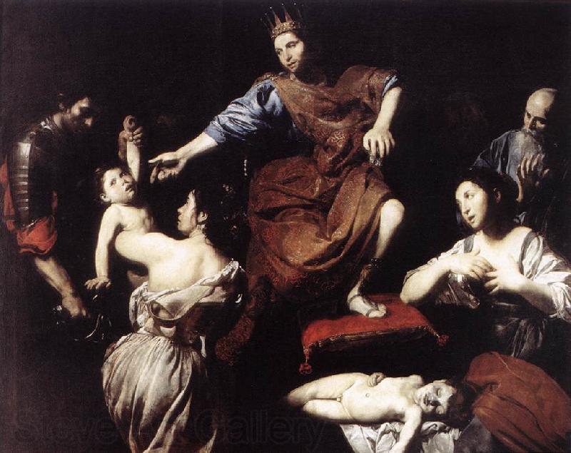 VALENTIN DE BOULOGNE The Judgment of Solomon  at Norge oil painting art